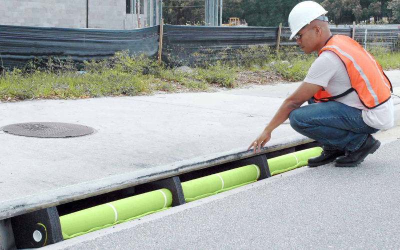 yellow Curb Inlet Drain Filter